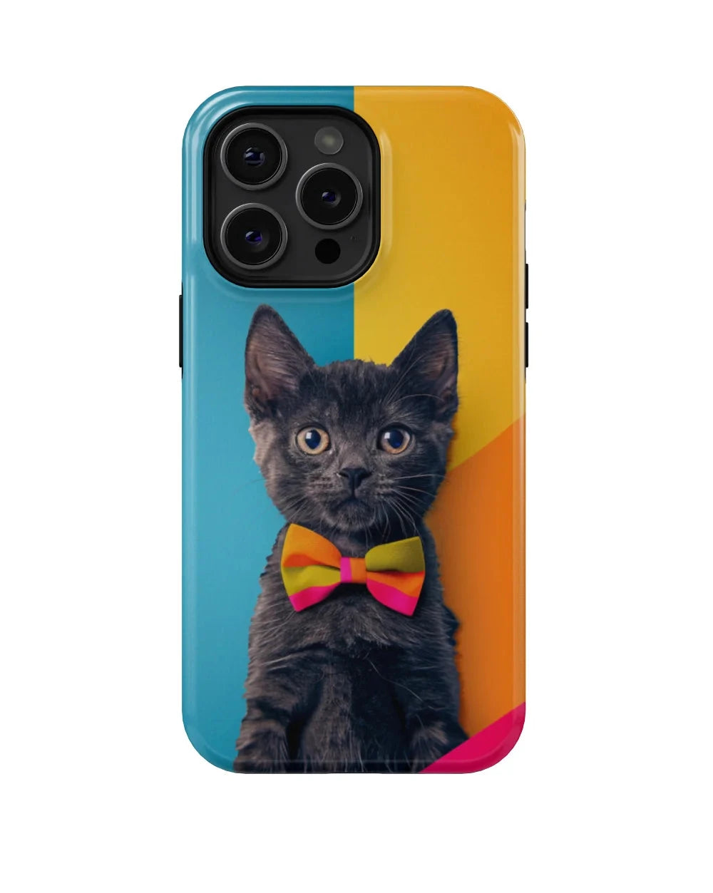 Black Kitten: Colorful Cat Phone Case