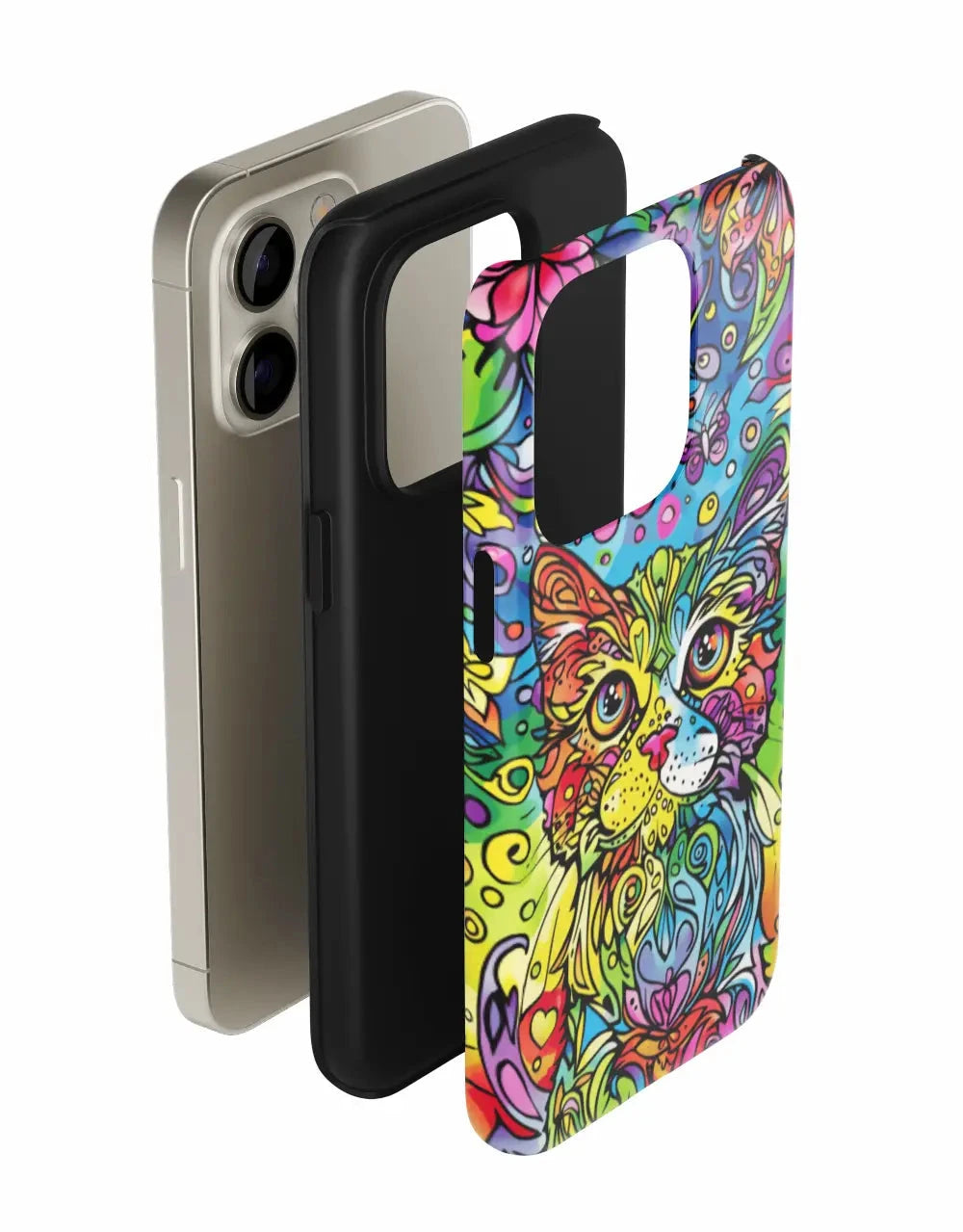 Abstract Meow: Colorful Art Phone Case