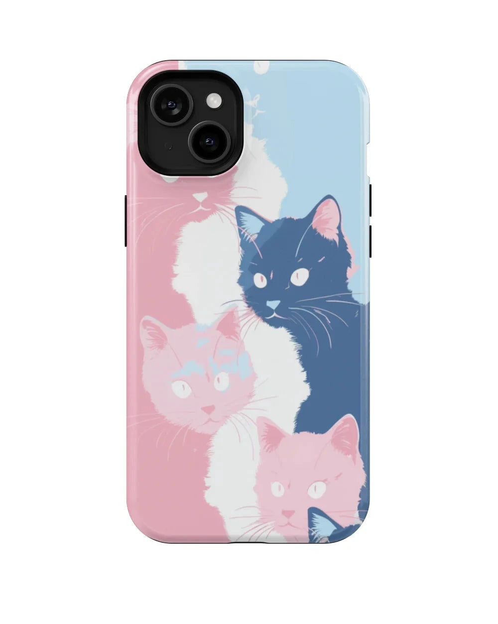 Pigment Mixing: Colorful Cat Phone Case