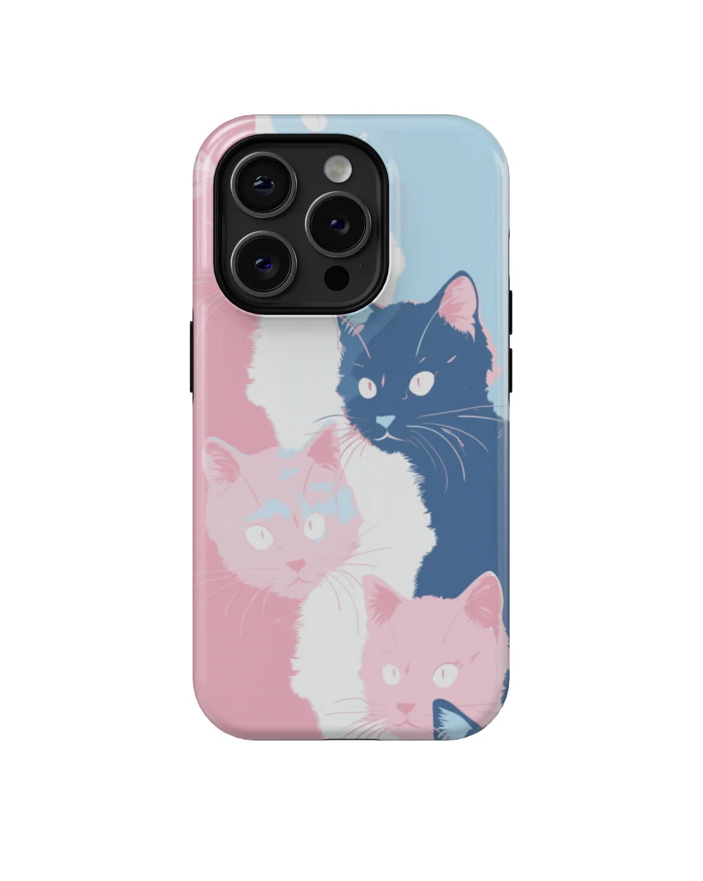 Pigment Mixing: Colorful Cat Phone Case