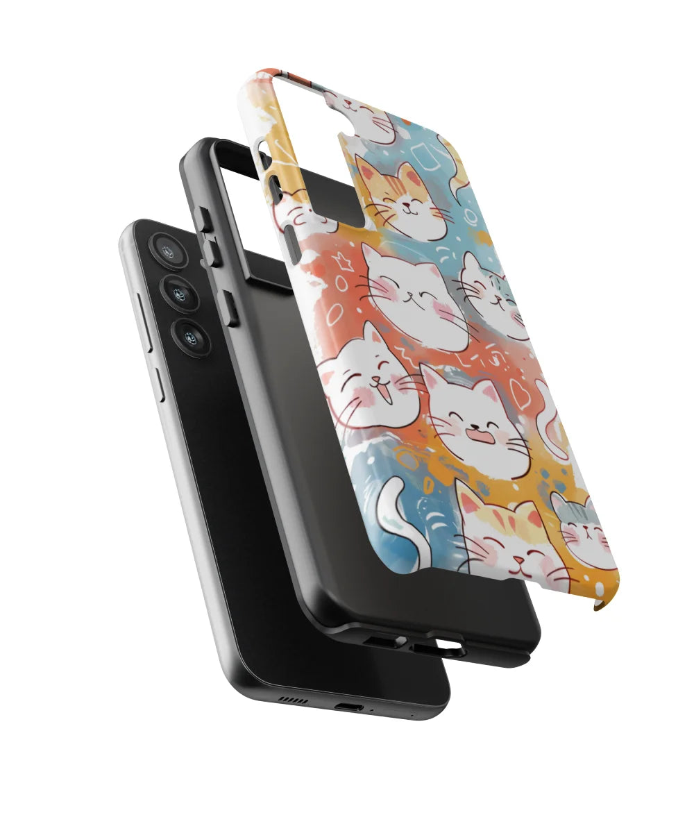 Happy Stickers: Colorful Cat Galaxy Case - FinnyCase