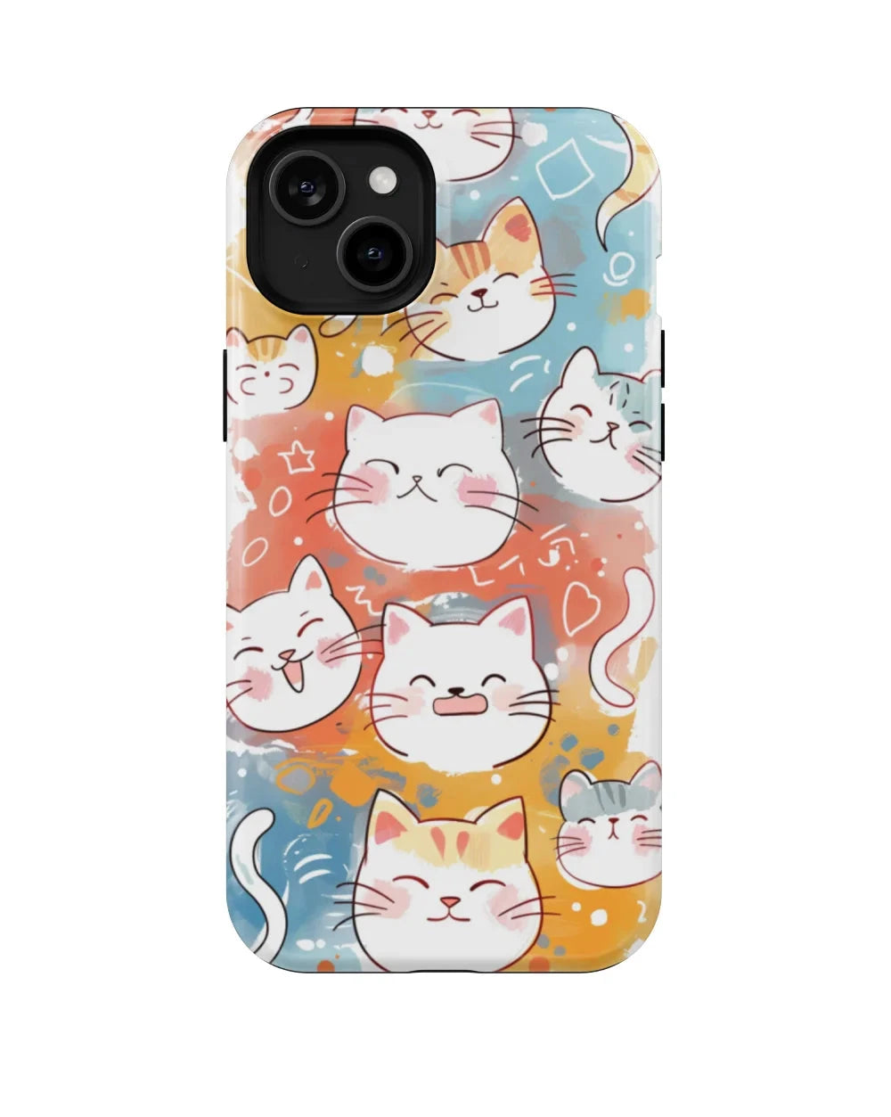 Happy Stickers: Colorful Cat Phone Case