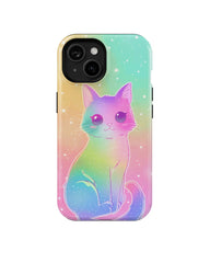 Glitter Gradient: Colorful Cat Phone Case