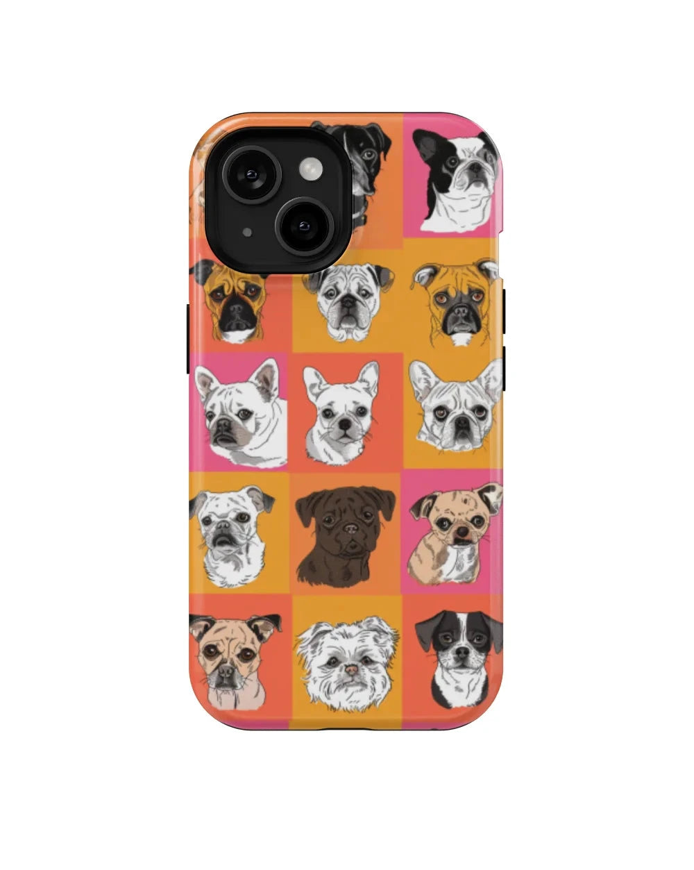 Multicolor Squares Ⅱ : Colorful Dog Phone Case