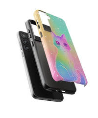 Glitter Gradient: Colorful Cat Galaxy Case