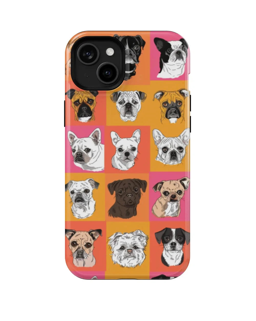 Multicolor Squares Ⅱ : Colorful Dog Phone Case