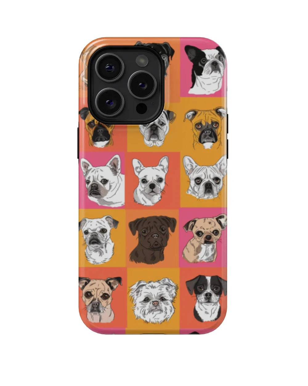 Multicolor Squares Ⅱ : Colorful Dog Phone Case