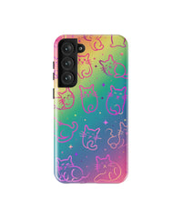 Rainbow Gradient: Colorful Cat Galaxy Case