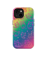 Rainbow Gradient: Colorful Cat Phone Case