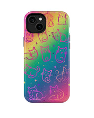 Rainbow Gradient: Colorful Cat Phone Case