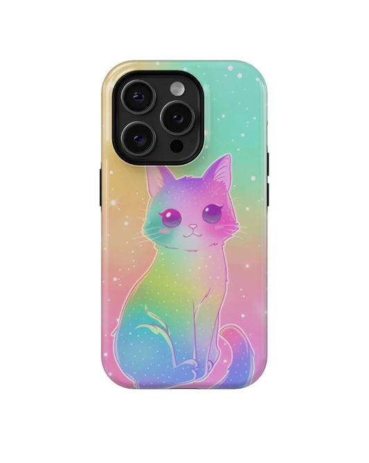 Glitter Gradient: Colorful Cat Phone Case