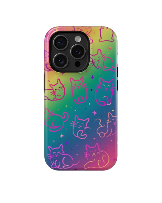 Rainbow Gradient: Colorful Cat Phone Case