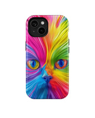 3D Rainbow Cat: Colorful Art Phone Case