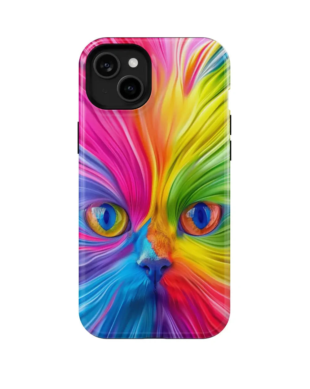 3D Rainbow Cat: Colorful Art Phone Case