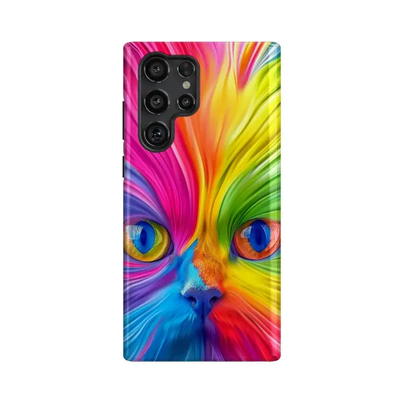 3D Rainbow Cat: Colorful Art Phone Case