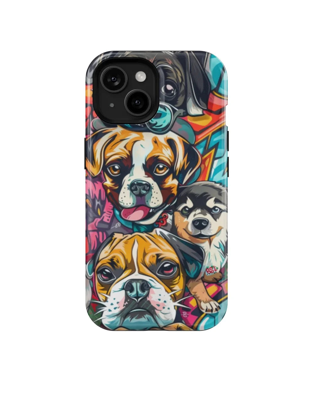 Graffiti Design: Colorful Dog Phone Case