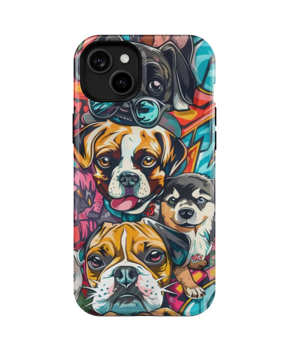 Graffiti Design: Colorful Dog Phone Case