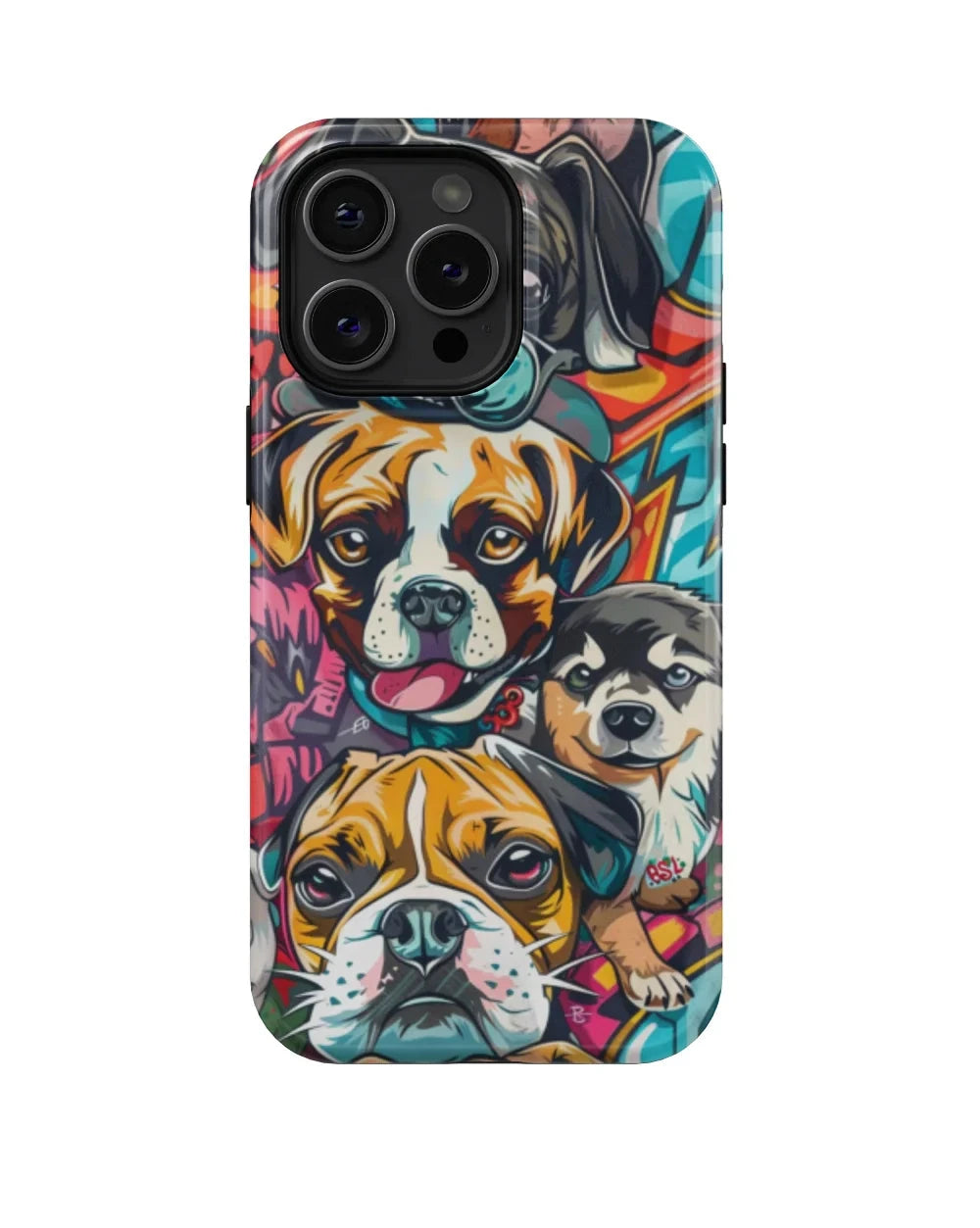 Graffiti Design: Colorful Dog Phone Case