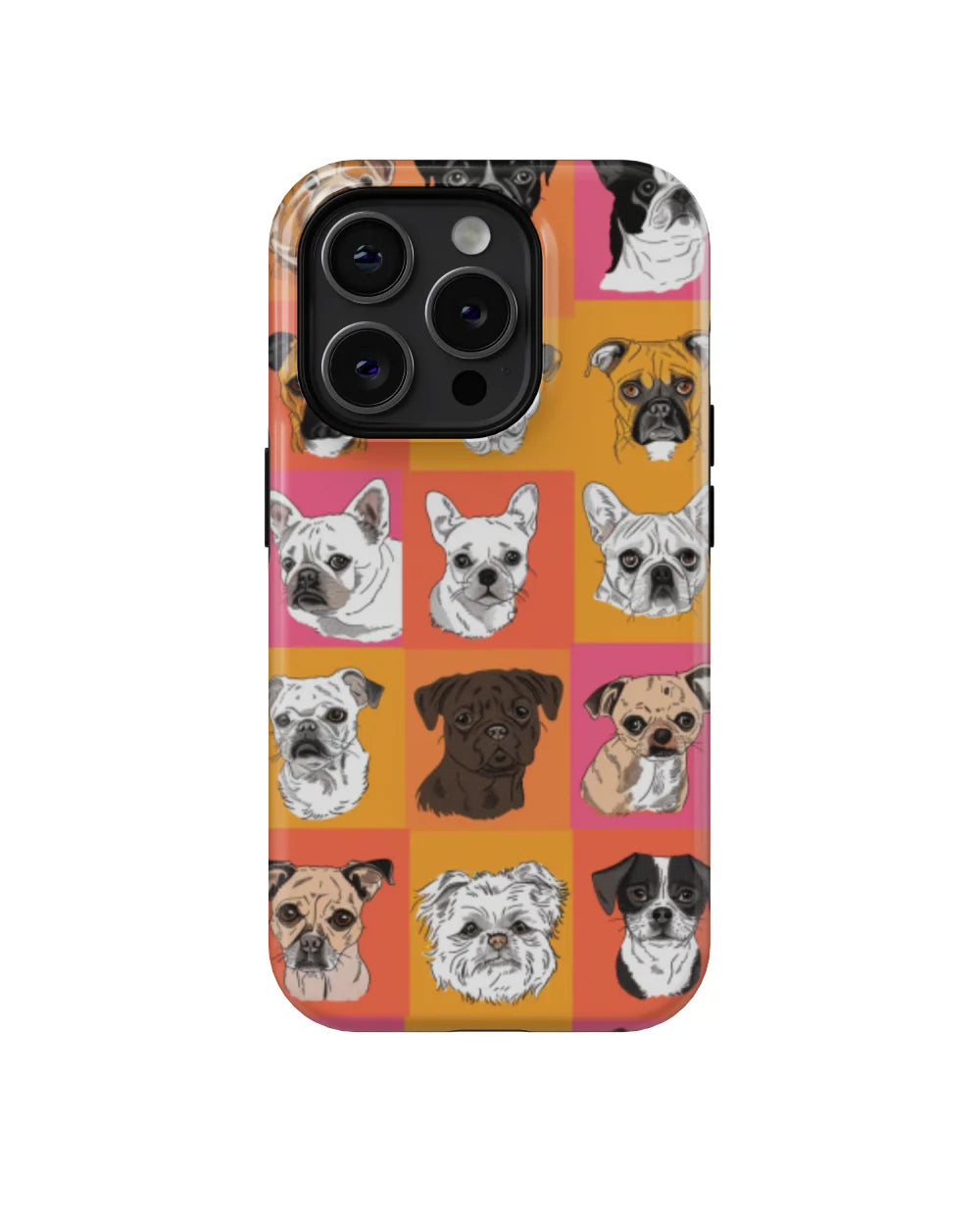 Multicolor Squares Ⅱ : Colorful Dog Phone Case