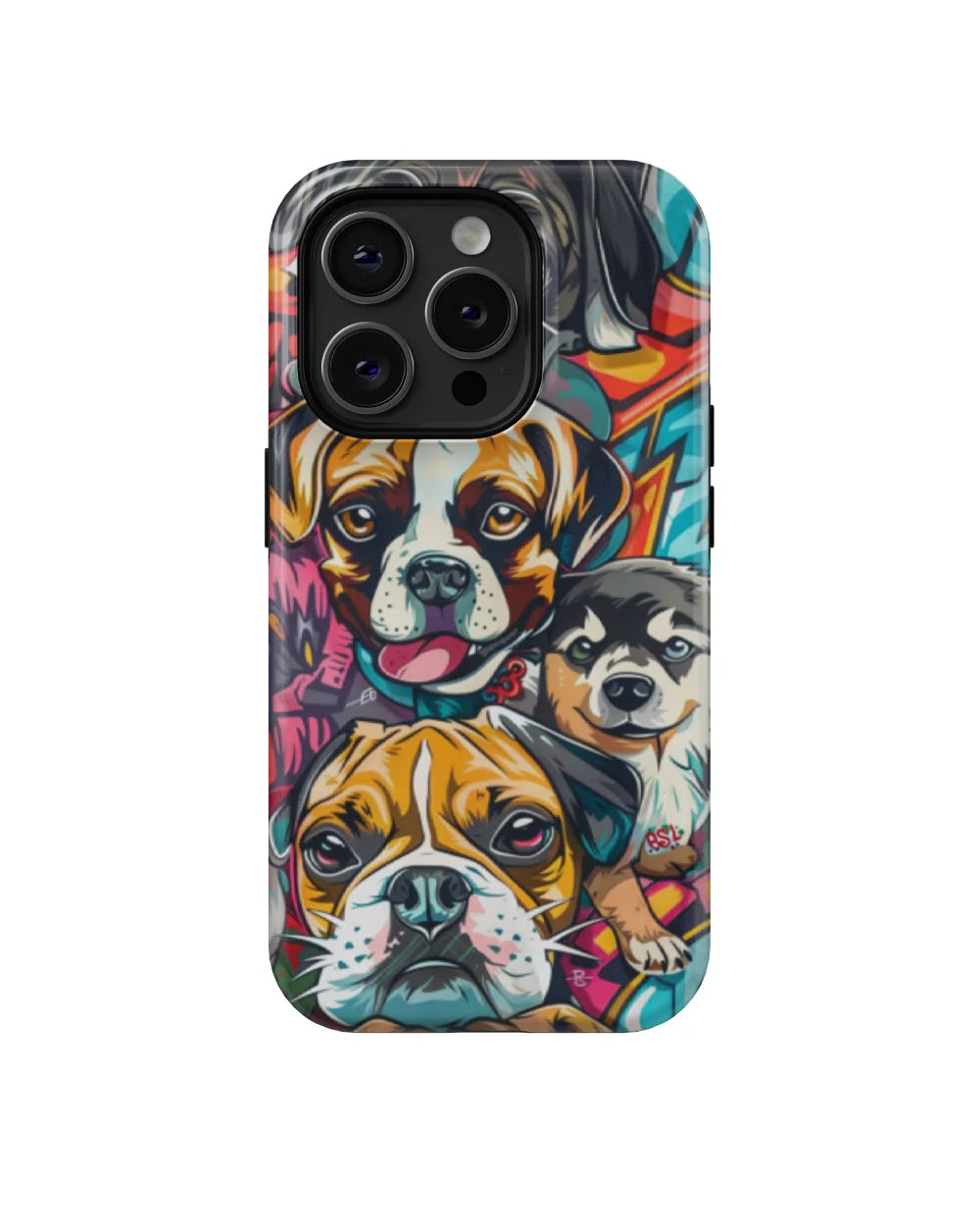 Graffiti Design: Colorful Dog Phone Case