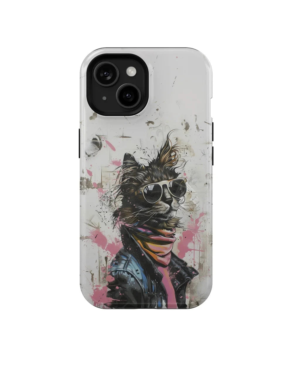 Glitch Art Ⅰ: Cool Cat Phone Case