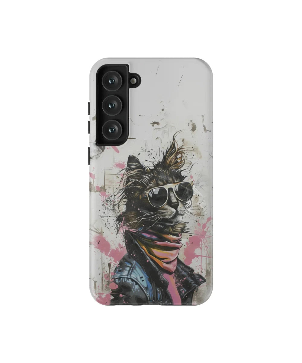 Glitch Art Ⅰ: Cool Cat Phone Case