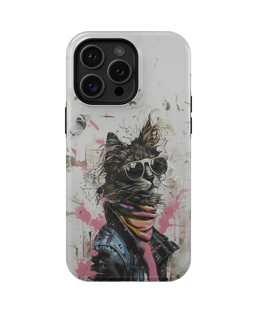 Glitch Art Ⅰ: Cool Cat Phone Case