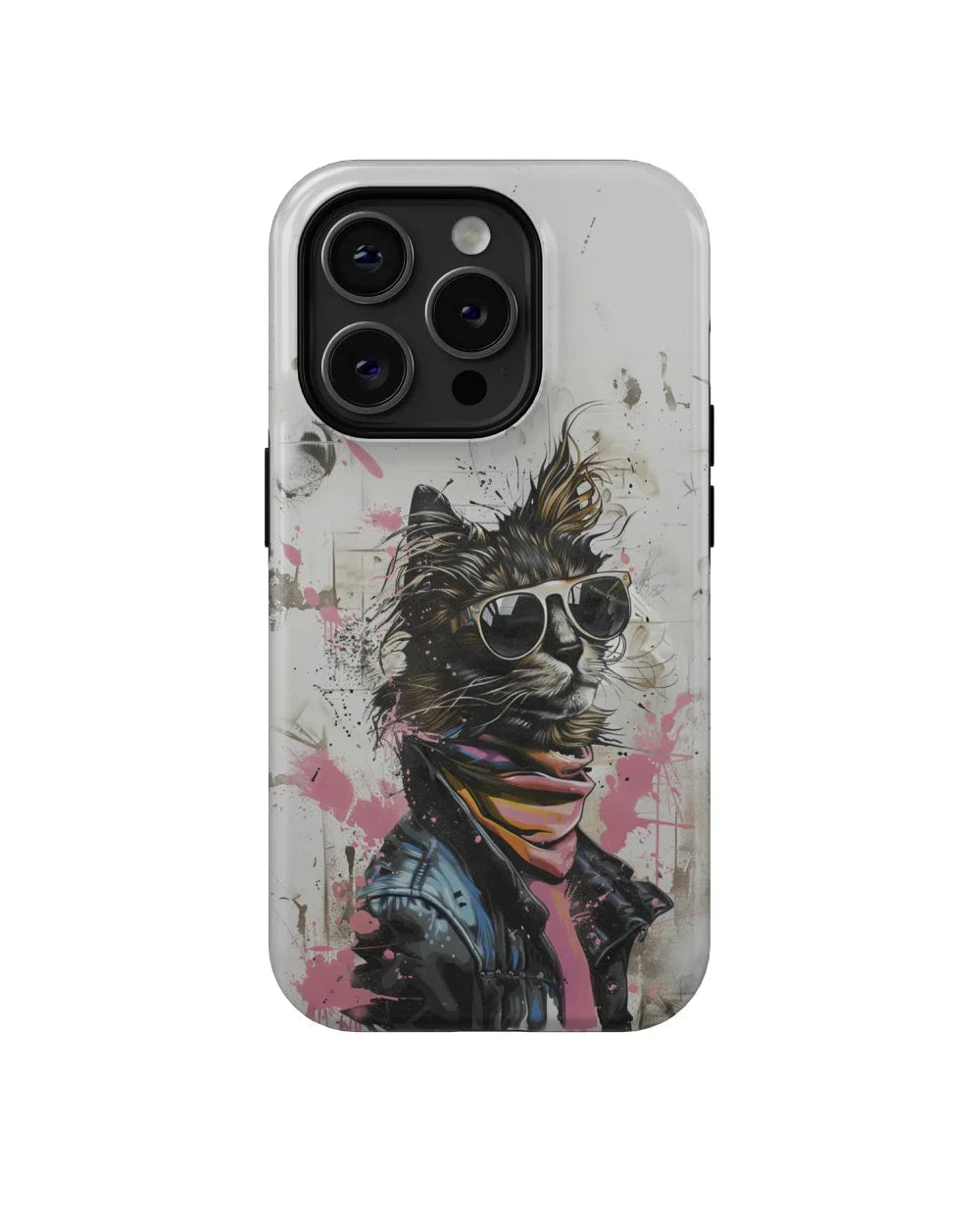 Glitch Art Ⅰ: Cool Cat Phone Case