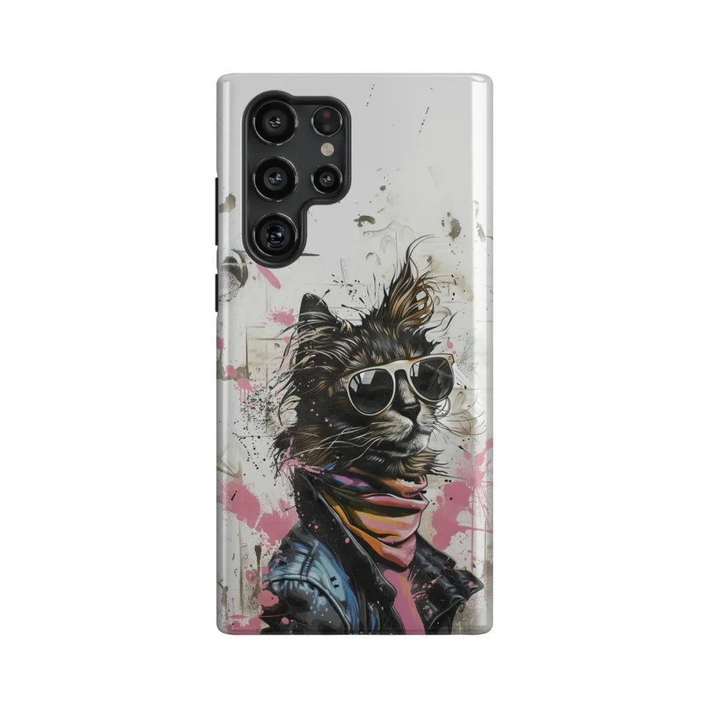 Glitch Art Ⅰ: Cool Cat Phone Case