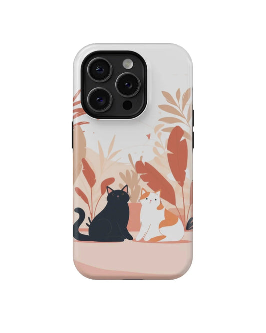 Two kittens in the woods: Funny Cat Phone Case
