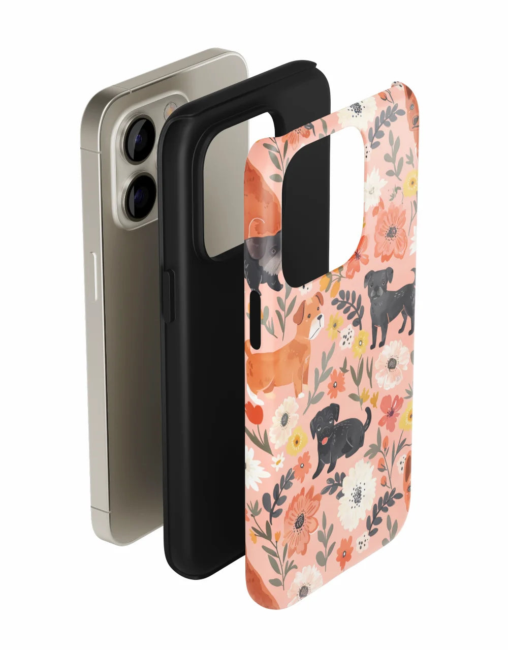 Floral Art Ⅱ: Flower and Dog Series Phone CaseFloral Art Ⅱ: Flower and Dog Series Phone Case