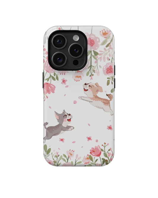 Doggy Paradise: Flower and Dog Series Phone Case
