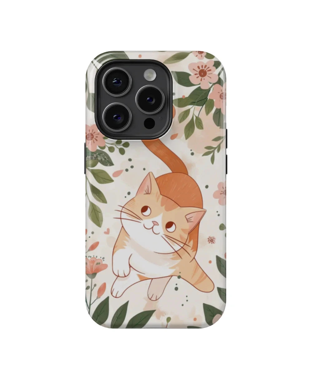 Cream: Flower and Cat Series Phone Case