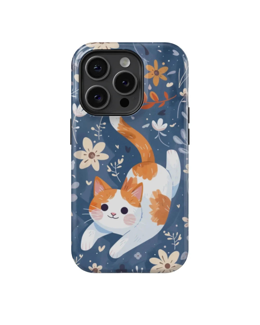 Round Face: Flower and Cat Series Phone Case