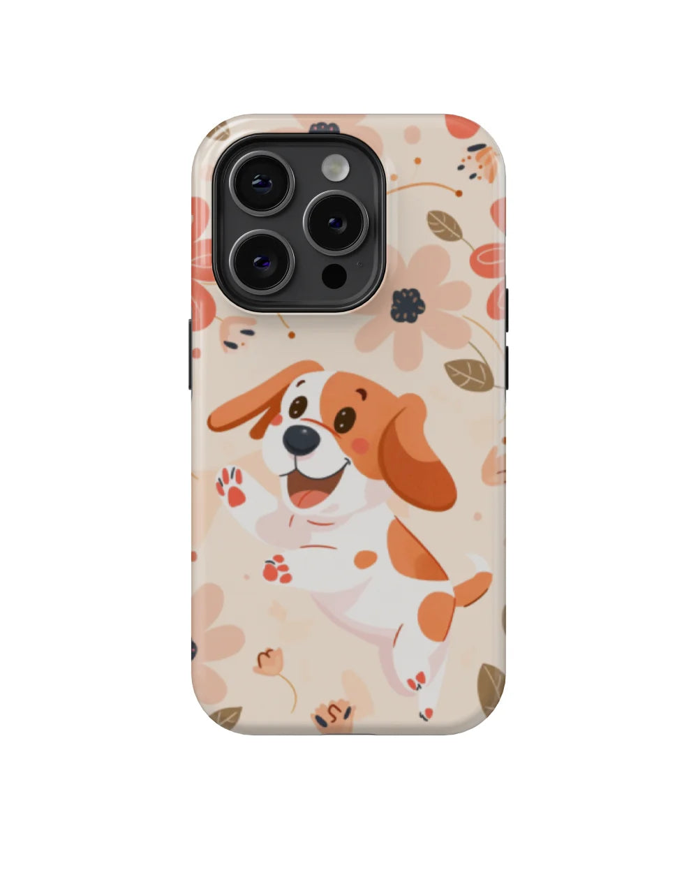 Flutter: Flower and Dog Series Phone Case