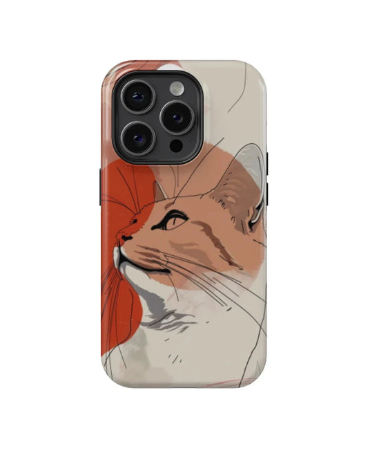 Elegant Look Back: Funny Cat Phone Case