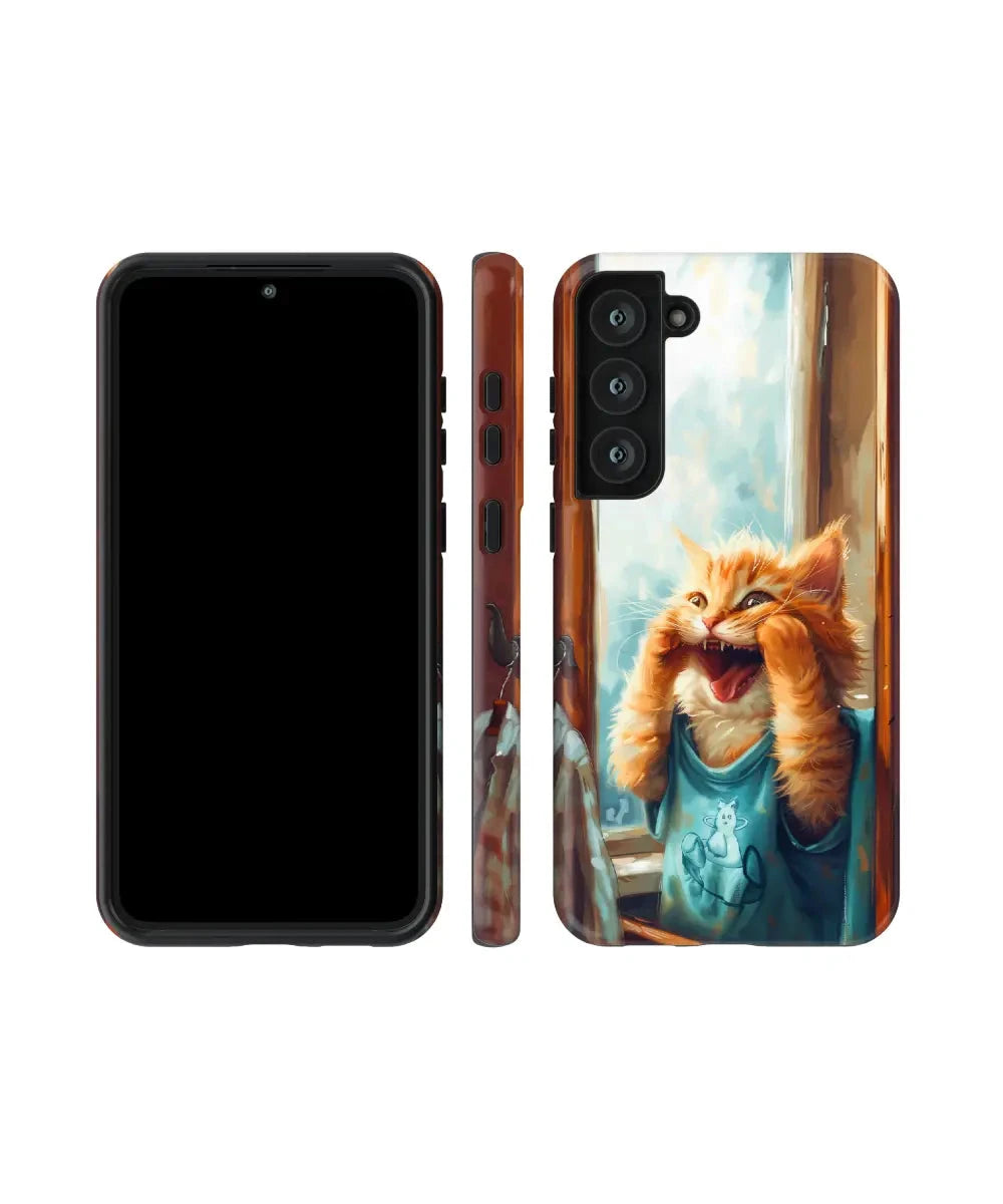 Cat in the Mirror: Funny Phone Case