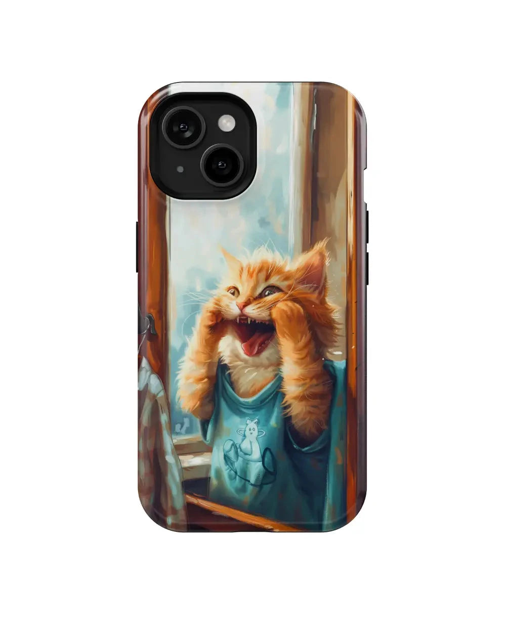 Cat in the Mirror: Funny Phone Case