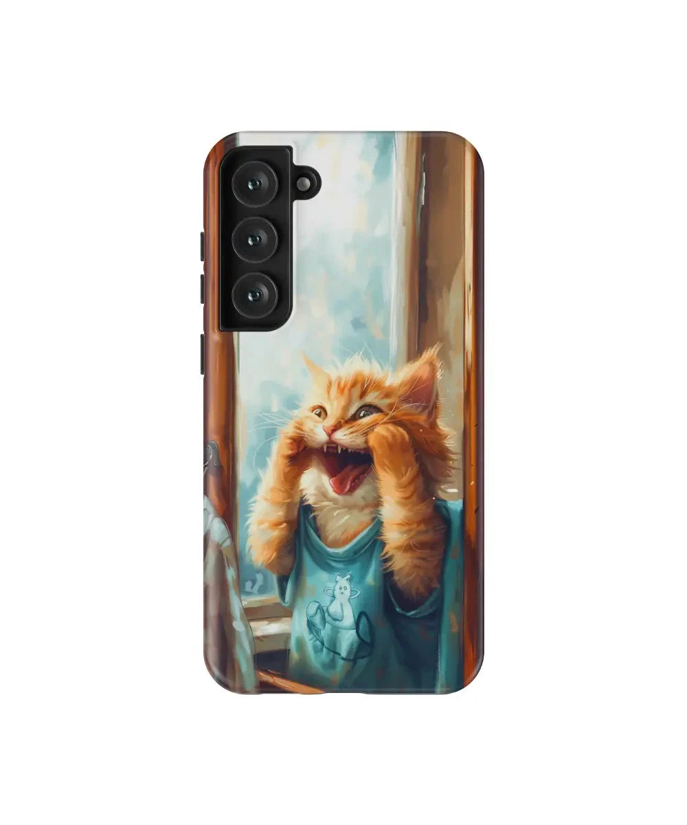 Cat in the Mirror: Funny Phone Case