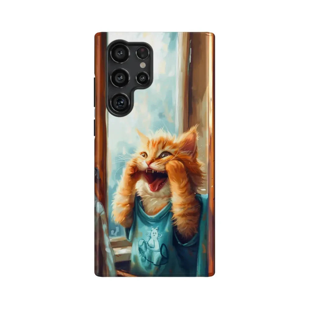 Cat in the Mirror: Funny Phone Case