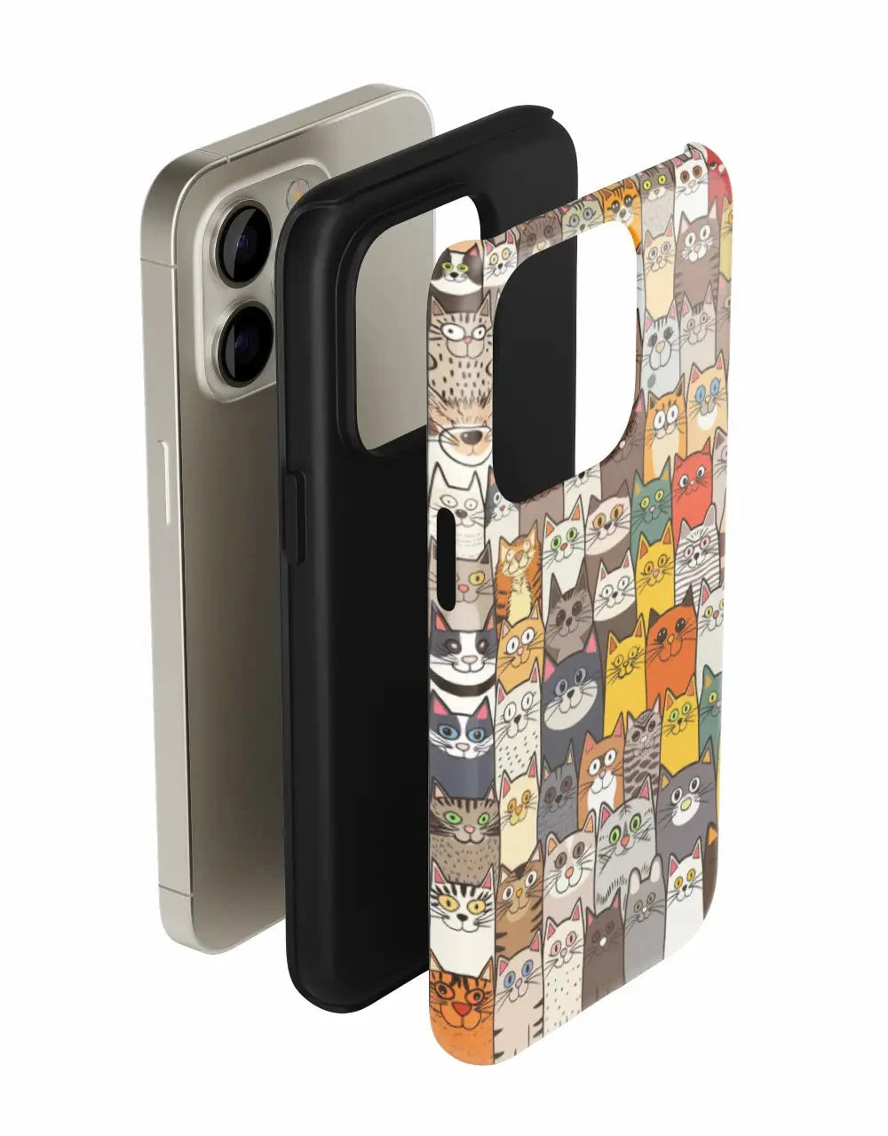 Kittens Gather: Funny Phone Case