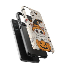 White Cat Wizard: Halloween Phone Case