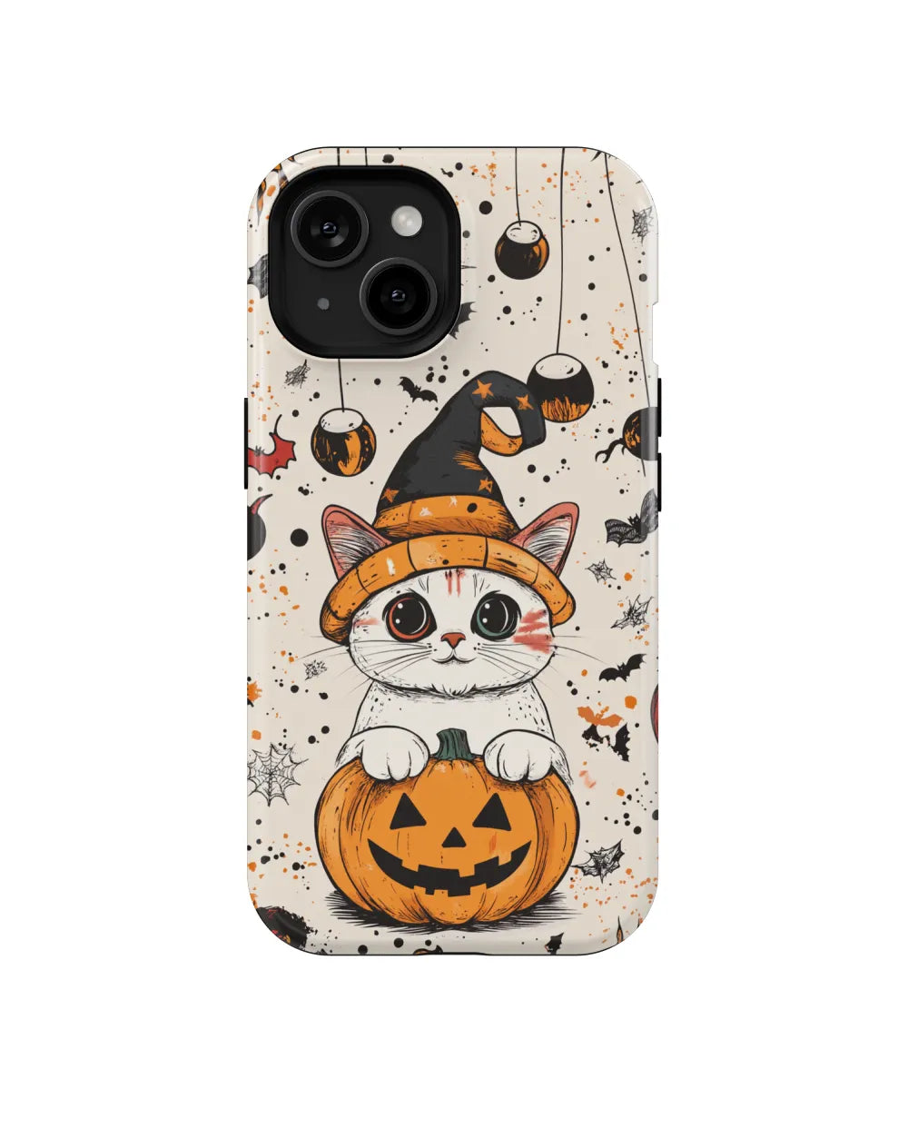 White Cat Wizard: Halloween Phone Case