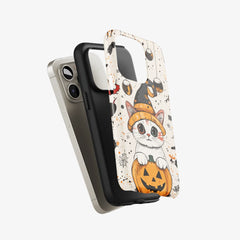 White Cat Wizard: Halloween Phone Case