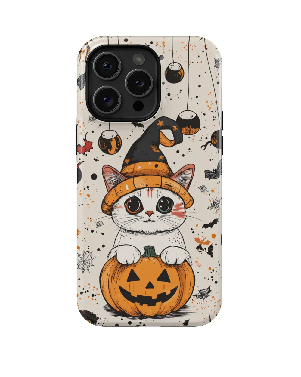 White Cat Wizard: Halloween Phone Case