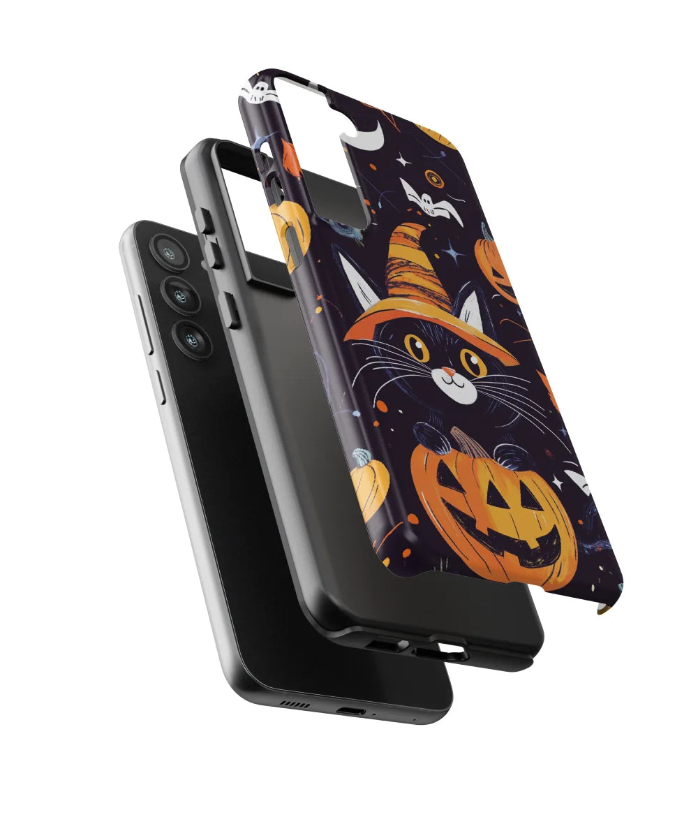 Black Cat Wizard: Halloween Phone Case