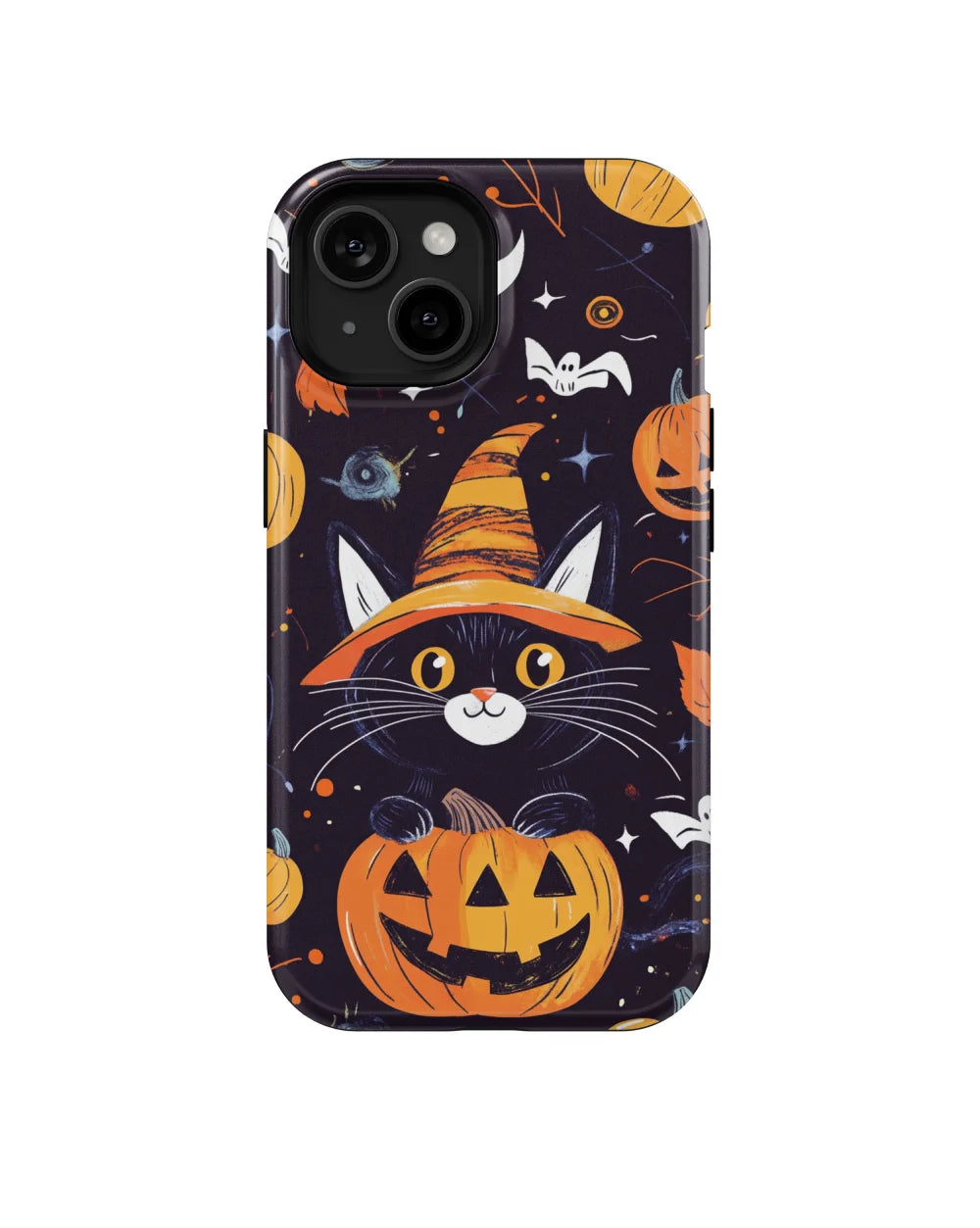 Black Cat Wizard: Halloween Phone Case