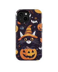 Black Cat Wizard: Halloween Phone Case