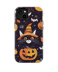 Black Cat Wizard: Halloween Phone Case