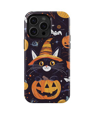 Black Cat Wizard: Halloween Phone Case